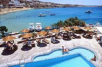 The view from the Petinos Beach Hotel, Mykonos
