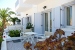 Hotel veranda, Aeolis Hotel, Adamas, Milos, Cyclades, Greece