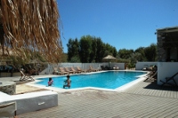 The swimming pool of Coralli Bungalows, Livadakia, Serifos