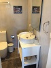 The bathroom, Alexandros Hotel garden, Platy Yialos, Sifnos, Cyclades, Greece