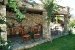 Outdoor garden lounge , Sifneika Konakia, Kamares, Sifnos, Cyclades, Greece