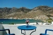 Panoramic view of the sea and Kamares bay from the balcony, Tzannis Aglaia Pension, Kamares, Sifnos, Cyclades, Greece