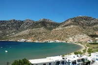 Beach view from Tzannis Aglaia Pension, Kamares, Sifnos