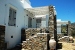 Pergola shaded terraces on the ground floor at each Maisonette , Akrotiraki Apartments, Platys Yialos, Sifnos, Cyclades, Greece